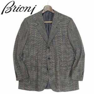 ◆Brioni ブリオーニ ROMAN STYLE チェック柄 ツイード ウール ジャケット 55