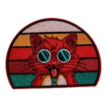 D-50【 アイロンワッペン 】 刺繍ワッペン アップリケ リメイク 猫 ネコ cat キャット patch パッチ アイロンワッペン ワッペン _画像1