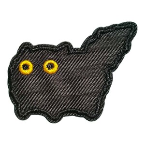 D-59【 アイロンワッペン 】 刺繍ワッペン アップリケ リメイク 猫 ネコ cat キャット アイロンワッペン ワッペン patch パッチ wappen