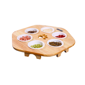 6 ream natural tree natural wood cat bait plate bird table hood bowl ceramic bowl table for bowls many head . pcs . tableware. set 