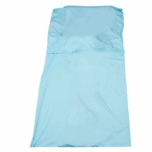 インナーシュラフ トラベルシーツ インナーシーツ 封筒型 寝袋 210cm×75cm 宿泊時 車中泊 旅行先 夜勤の仮眠室で ブルー