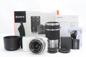 元箱付き★Sony ソニー α5100 ダブルズームレンズキット E PZ 16-50mm F3.5-5.6 ホワイト★#H0042405098A