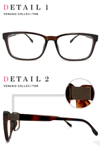 新品 メガネ 9233-6 メンズ ビックサイズ XLサイズ ウェリントン 超軽量 TR素材 大きめ 大きい 眼鏡 venus×2_画像2