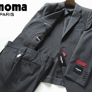 新品◆春夏★レノマ パリス renoma PARIS★高級 Super110's ウールスーツ AB6 グレーの画像1