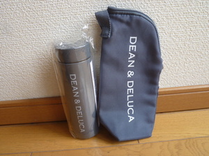 DEAN&DELUCA Dean & Dell -ka stainless steel bottle * keep cool bottle holder 2 point set / unused goods charcoal gray 