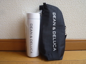 DEAN&DELUCA Dean & Dell -ka stainless steel bottle * keep cool bottle holder 2 point set / unused goods white black 