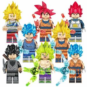 新作【レゴ互換】ミニフィグ ドラゴンボール 人形 フィギュア 8体セットS