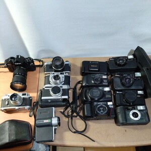 フィルムカメラ コンパクトカメラ まとめ 14台 ジャンク Canon ミール OLYMPUS MINOLTA PENTAX Nikon FUJIKA KONICA