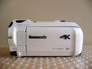 １円～ Panasonic パナソニック HC-VX980M デジタル 4K ビデオカメラ ホワイト ♪ 動作良好　美品