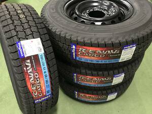 送料無料 新車外し 200系 ハイエース 純正スチール付 グッドイヤー アイスナビカーゴ 195/80R15 107/105L 2023年製造 レジアスエース