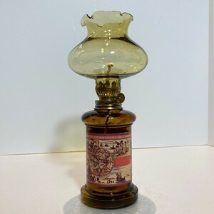 【未使用 / 即決】 オイルランプ GLASS KEROSENE MAP LAMP 灯油ランプ 昭和レトロ アンティーク調 1991年製 11230-3