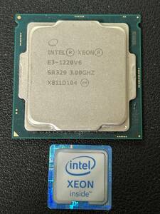 #3 CPU Intel Xeon E3-1220V6 3.00GHz SR329 ■送料無料■動作確認済