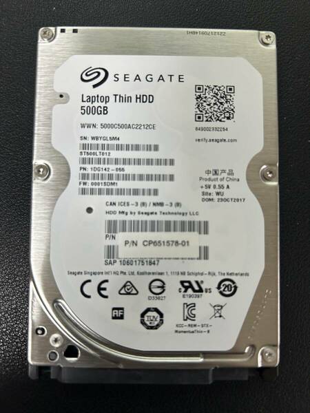 #2 『正常』判定 SEAGATE 500GB 2.5inch HDD SATA Note-PC用　 ■動作確認済 ■送料無料
