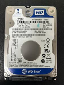 『正常』判定 WD 320GB 2.5inch HDD SATA Note-PC用　 ■動作確認済 ■送料無料