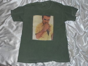  стоимость доставки 185 иен *U64#molisi-Morrissey зеленый ткань фото футболка L размер * утиль *