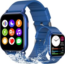 ◆新品 本体 スマートウォッチ 着信通知 ブルー 青 防水 1.85インチ大画面 腕時計 Bluetooth iPhone対応 Android対応 日本語説明書 _画像8