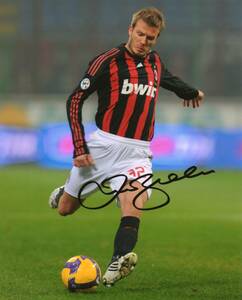 * debit * Beckham * autographed photograph *18x13cm*