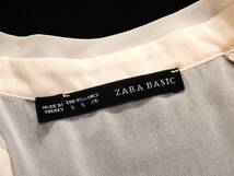 ザラ ZARA BASIC 大人素敵☆シアー ボリューム プリーツ袖 ブラウス シャツ S_画像5