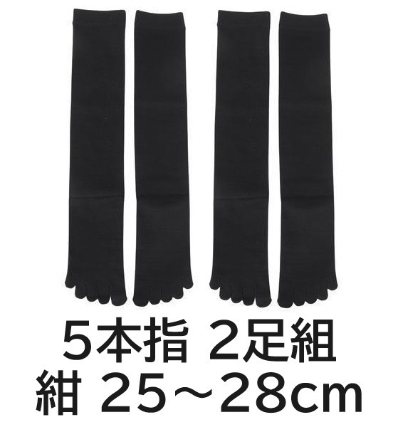 25.26.27.28cm ネイビー 5本指 2足組 ミズノ 紺 野球 アンダー ストッキング ソックス 靴下 セット