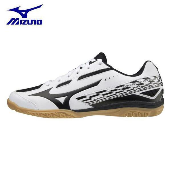 定価7150円 24.5cm ミズノ（MIZUNO メンズ、レディース）卓球シューズ クロスマッチソード 81GA213009 体育館　室内　ブラック　黒