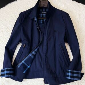 N42【高級シルクの贅沢品質】定価14万●超美品BURBERRY LONDON●通勤ビジネス●サマージャケット バーバリーコート メンズ 三陽商会製の画像2