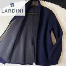 A39 ストラスブルゴ購入! LARDINI●サマーニット　高級ウールニットジャケット●イタリア製●ラルディーニ ジャケット　メンズ L_画像1