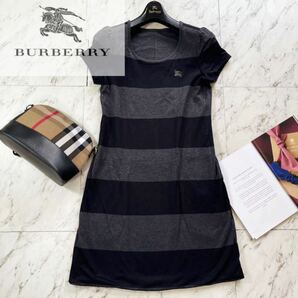 【サマーニットワンピース】参考価格9万●超美品BURBERRY LONDON●ノバチェック●リバーシブルワンピース バーバリー レディース の画像1