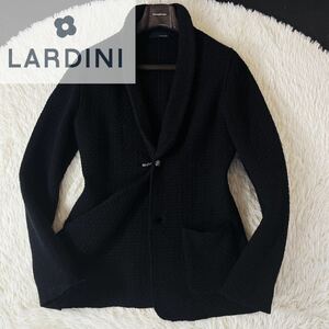 B6 [ highest peak luxury ]* super-beauty goods LARDINI* high class u- jacket shawl knitted * Lardini jacket men's MADE IN ITAIY