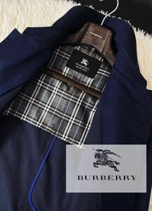 SK8 6月!!梅雨に大活躍◎定価12万●BURBERRY BLACK LABEL●スタイリッシュ抜群●高級ステンカラージャケット　バーバリー　メンズ L