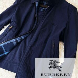 N42【高級シルクの贅沢品質】定価14万●超美品BURBERRY LONDON●通勤ビジネス●サマージャケット バーバリーコート メンズ 三陽商会製の画像1