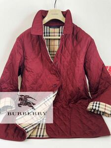 K20梅雨の時期コーデ◎14万●超美品BURBERRY LONDON●イングランド製●高級キルティングコート バーバリーコート レディース　大きいサイズ