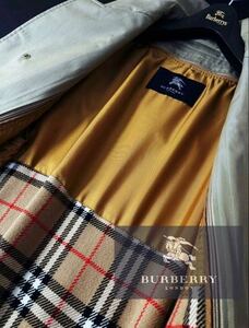 K14【頂点!撥水!梅雨に大活躍】定価18万●BURBERRY LONDON●カシミヤライナー●高級ステンカラーコート バーバリーコート メンズ 170