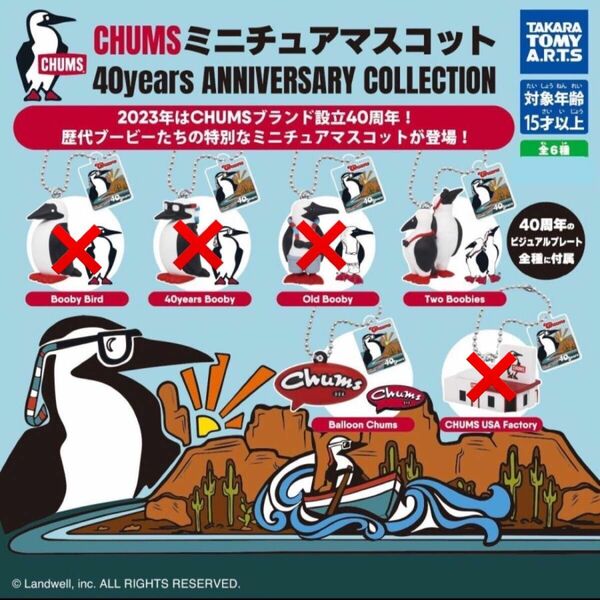 チャムス CHUMS ミニチュアマスコット ガチャ