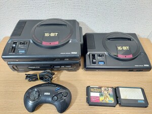 【ジャンク】 SEGA　メガドライブ本体2台　メガCD　ゲームソフト キングコロッサス　まとめてセット