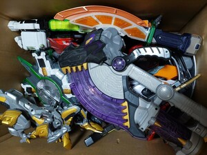 [ large amount ] Junk Kamen Rider Squadron Series metamorphosis belt weapon etc. toy together set 