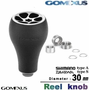 Gomexus【ゴメクサス】30mm/ハンドルノ/TPE/TOUCHノブ/タッチノブ /ブラック×チタンブラック