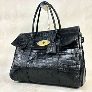 240426- MULBERRY maru be утечка Logo type вдавлено ручная сумочка большая сумка черный чёрный сумка 