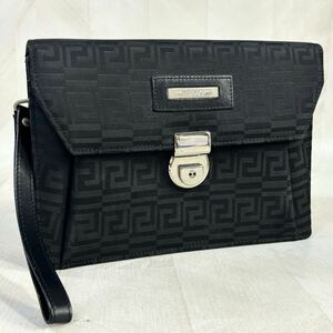 240517- GIANNI VERSACE Gianni Versace second bag black group key attaching total pattern men's bag 