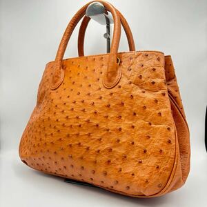 240517- GENUINE OSTRICH SKIN オーストリッチ レザーバッグ 本革 ハンドバッグ トートバッグ 鞄 レディース