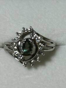  natural alexandrite ring! discoloration eminent! natural diamond platinum ring!so-ting attaching!