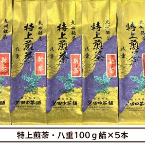 【送料無料】令和６年産新茶！！一番人気・一番お勧め！特上煎茶・八重100ｇ詰×５本