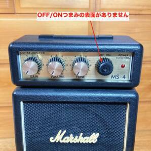 ★即決 送料無料 マーシャル Marshall GUITAR AMPLIFIER MS-4 ミニアンプ ギター MINI ギター アンプ ポータブル 機材 電池/アダプターの画像3