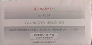 吉野家ホールディングス　株主優待　5,000円分　2025年5月末期限