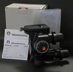 ★極上美品/箱付■マンフロット Manfrotto ギア雲台 410 ■現行デザイン■ギア付きジュニア雲台■付属品完備■