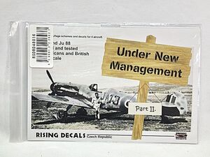 ライジングデカール　1/48　アンダーニューマネージメント パート2 Bf 109 and Ju 88　RSDRD48016　デカール　プラモデル　1円スタート★S