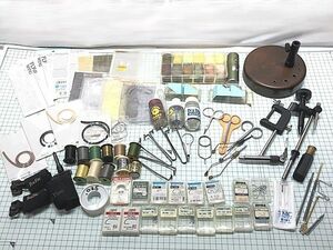  fly fishing tying set vise *s red * hook other used fishing gear including in a package OK 1 jpy start *S