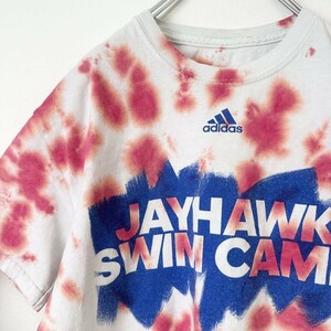 adidas アディダス　タイダイ　JAYHAWK SWIM CAMP tシャツ