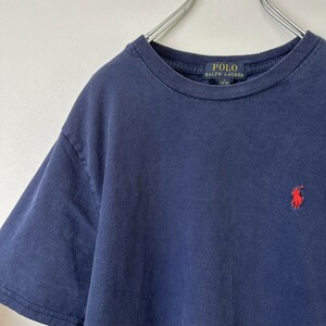 ポロラルフローレン　ワンポイントロゴ　半袖tシャツ　Lサイズ　ネイビー