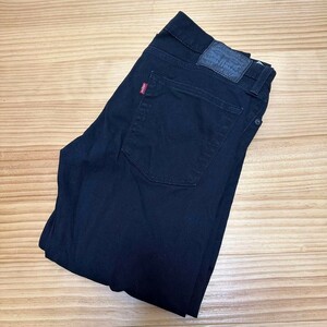 古着　LEVIS513 リーバイス メンズ　ブラックデニム　ジーンズ