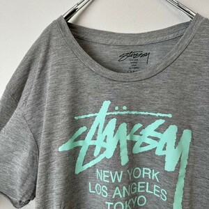 stussy ステューシー　ワールドツアー　プリント　半袖　tシャツ　L